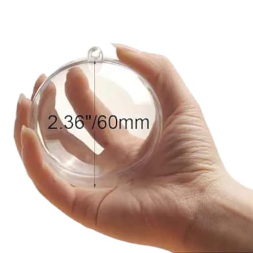 مجموعة 12 من الكرات الاكريليك الشفافة زينة للحفلات