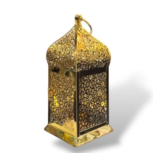 مجموعة من 12 قطعة من فوانيس رمضان الذهبية من المعد...