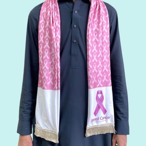 وشاحات للتوعية بسرطان الثدي (12 قطعة) بلون وردي و...