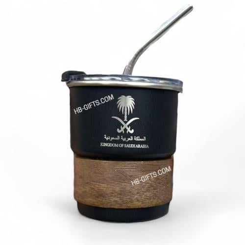 مجموعه (12) من توزيعات اكواب باللون الاسود مصممة ل...