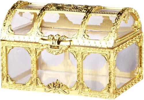 علب توزيعات اكريليك (12 قطعة) على شكل صندوق مجوهرا...