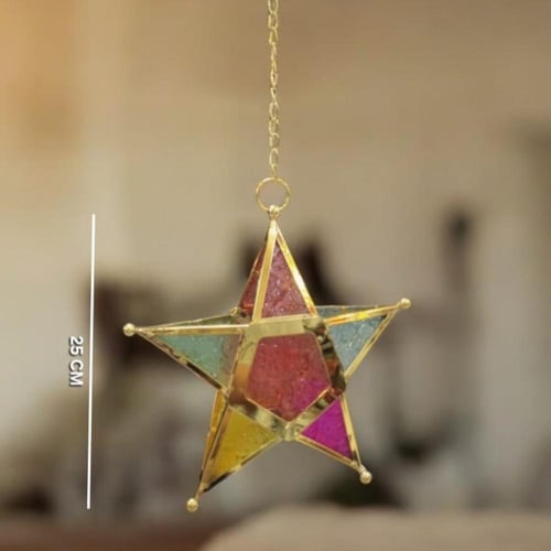 مجموعة من 12 قطعة من الفوانيس الرمضانية المعلقة ال...