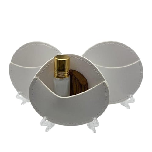 مجموعه 12 من جيوب الجلد الانيقه ساده لون ابيض بدون...