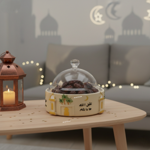 مجموعة (12) من وعاء تمر (تمرية) مزخرف بتصاميم اسلا...