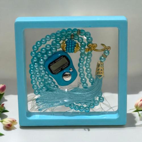 مجموعة من 12 قطعة من برواز حافظة شفاف مع سبحة وخات...