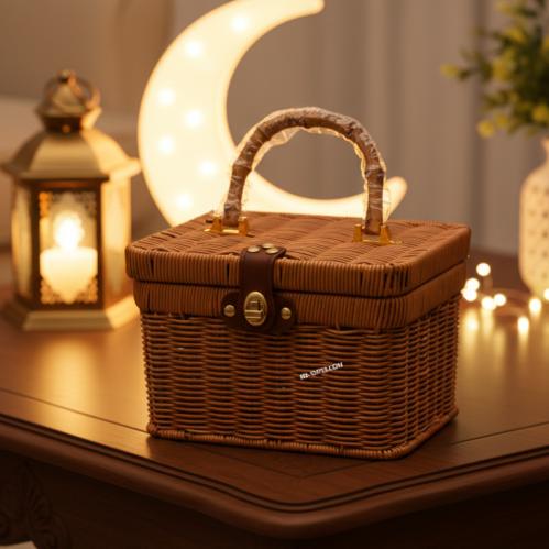 حقيبه خوص انيقة لتقديم الهدايا والتوزيعات - علب هد...