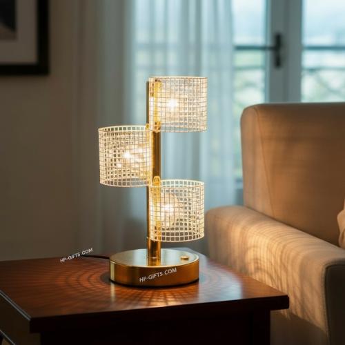 مجموعة (12) من مصباح ليد للطاولة مصنوع من الكريستا...