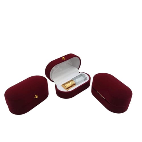 مجموعة 12 علب قطيفه لربع تولة مسك بيضاوي الشكل لون...