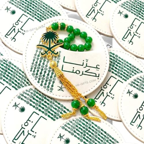 مجموعه (12) من توزيعات سبح منسقه بجيب جلدي انيق مص...