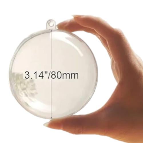 مجموعة 12 من الكرات الاكريليك الشفافة زينة للحفلات