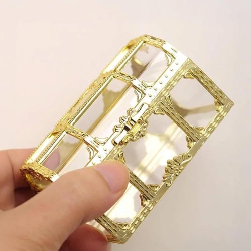 علب توزيعات اكريليك (12 قطعة) على شكل صندوق مجوهرا...