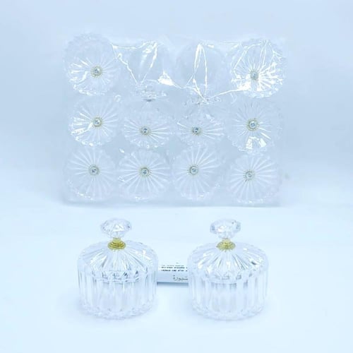 مجموعة (12) من علب توزيعات انيقة بتصميم دائري من ا...