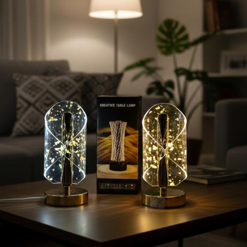 مجموعة (12) من ديكور لمبات كريستالية باضاءة ناعمة...