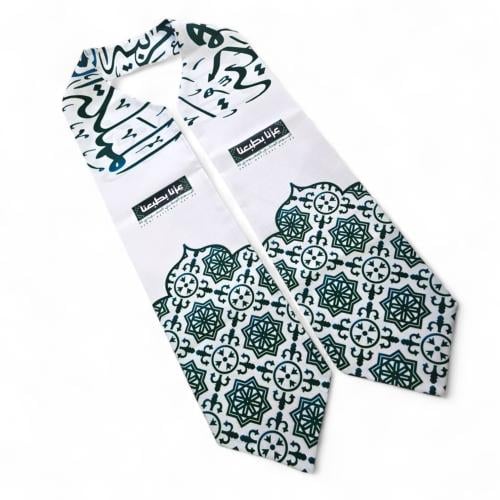 مجموعة (12) من وشاحات اليوم الوطني بتصميم مزخرف با...