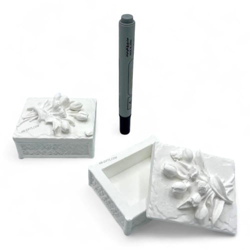 مجموعة (12) من توزيعات علب فخمة مع غطاء بشكل بوكيه...