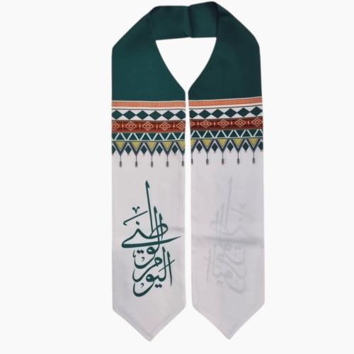 مجموعة (12) من وشاحات اليوم الوطني بتصميم مستوحى م...