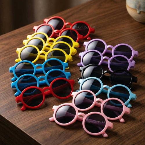 مجموعة (12) من توزيعات نظارات بلاستيكية ملونة للاط...