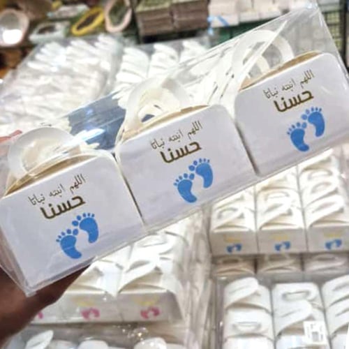 علب من الكرتون المقوى (12 قطعة) توزيعات للمواليد أ...