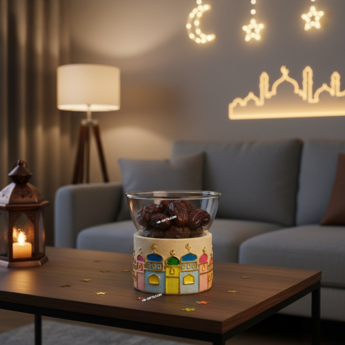 مجموعة (12) من صحون ضيافة رمضانية لتقديم التمور وا...