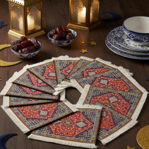 مجموعة (12) من كوسترات رمضانيه انيقة لتنسيق سفره و...