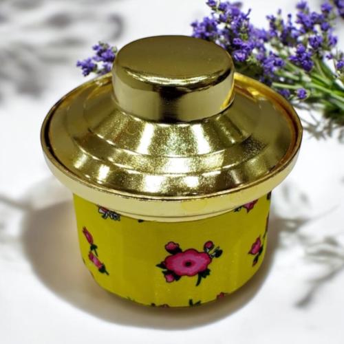 مجموعة من 12 قطعة من قدور التوزيعات بغطاء ذهبي بال...