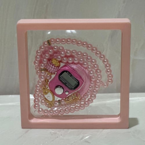 مجموعة من 12 قطعة من برواز حافظة شفاف مع سبحة وخات...