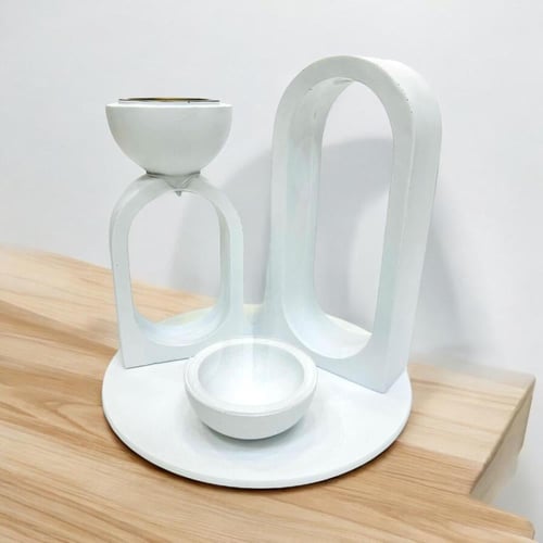 مبخرة بتصميم عصري فاخر وأنيق ( 12 قطعة) - لون أبيض