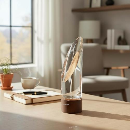 مجموعة (12) من درع تكريم فخم من الكريستال مصمم بقا...