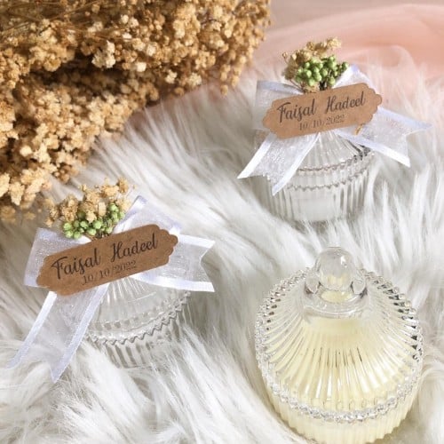 شموع كريستاليه معطره ١٢ قطعه