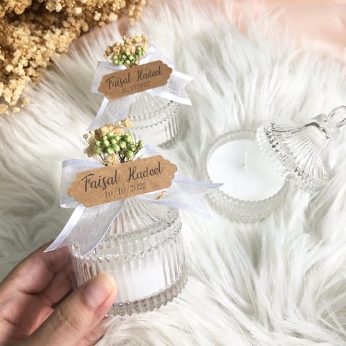 شموع كريستاليه معطره ١٢ قطعه