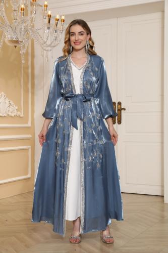 جلابية سهرة لون ازرق موديل CH5-25