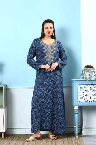 جلابية كشميري لون بحري موديل SQ5-134