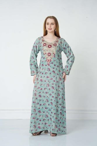 جلابية مخور اماراتي لون تيفاني موديل SX5-89