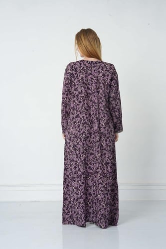 جلابية كشميري لون موف موديل SQ5-165