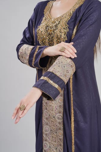 جلابية استقبال لون موف موديل WS6-143