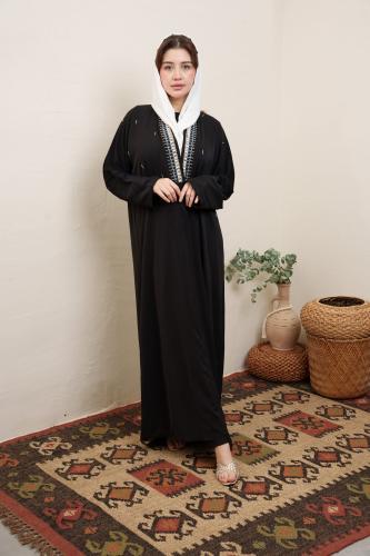 عباية مناسبات سوداء موديل MR-002