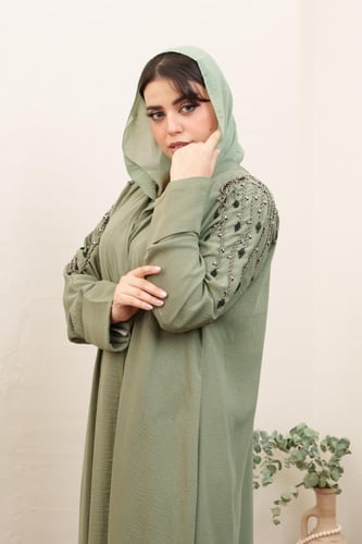 عباية سهرة زيتوني موديل MR-001