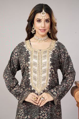 مخور اماراتي لون اخضر غامق من الكشمير والقطن موديل...