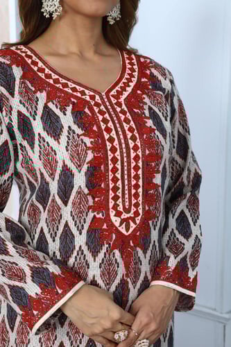 جلابية مغربي نسائية لون عودي موديل DB4-65