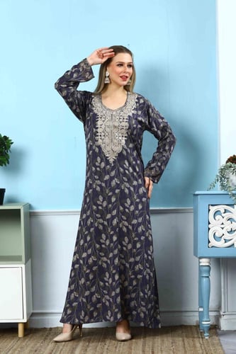 مخور اماراتي جامبو نسائي لون موف بصدرية مطرزة مودي...