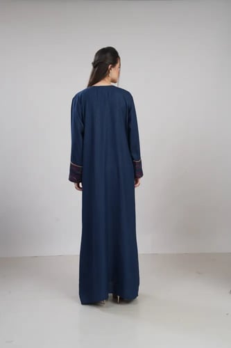 جلابية استايل بحريني لون كحلي موديل DB6-154