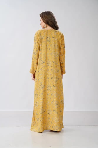 جلابية استايل مخور اماراتي لون كموني موديل SX6-108