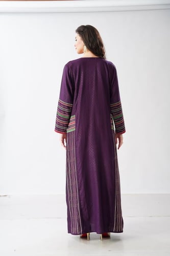 جلابية استايل عسيري لون موف موديل DB6-150