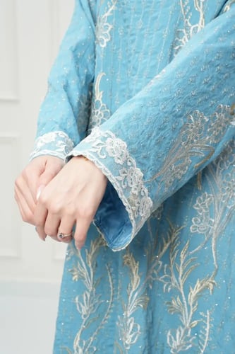 جلابية كويتي لون بترولي موديل CH6-67