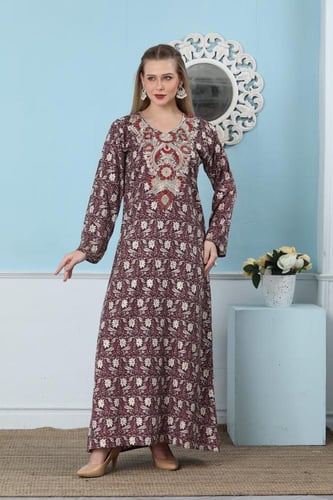 جلابية مخور اماراتي لون واين موديل SX5-54