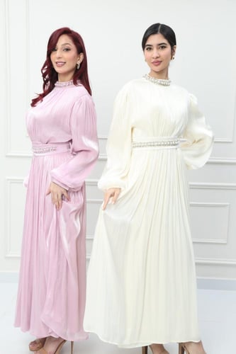 فستان اورجانزا كويتي لون بينك موديل CH6-115