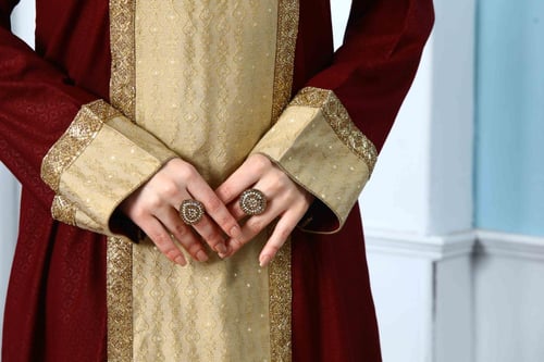 جلابية استقبال لون عودي موديل WS5-128