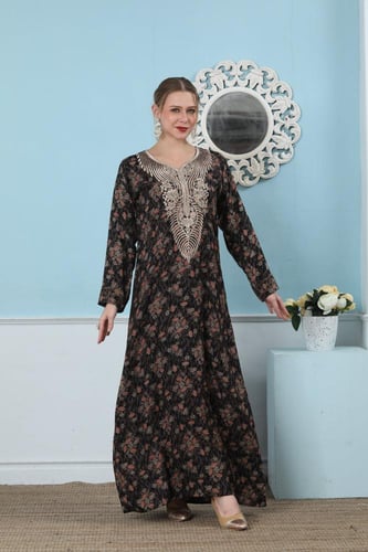 جلابية مخور اماراتي لون اسود موديل SX5-56