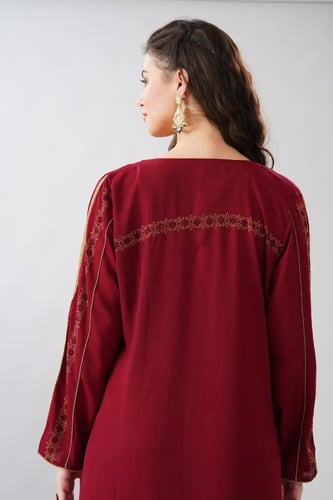 جلابية استقبال لون عودي موديل WS6-161