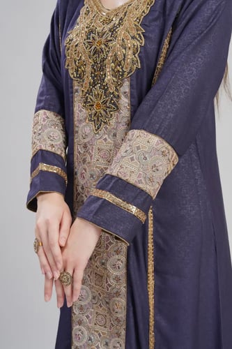 جلابية استقبال لون موف موديل WS6-143